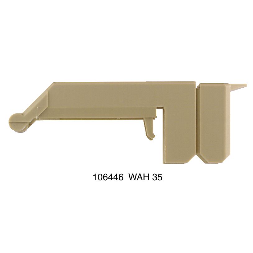 Terminal cover, Polyamide 66, beige, Height: 63.5 mm, Width: 26 mm, Depth: 22.6 mm