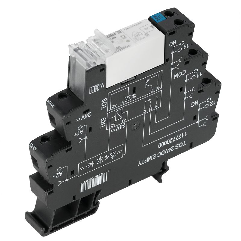 Relay module, 24 V DC ±20 %, Green LED, Free-wheeling diode, Reverse polarity protection, 1 NO